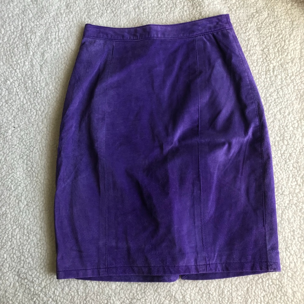 Vtg Purple Suede skirt
